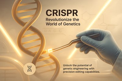 Conceptual Graphic of CRISPR Technology in Genetic Engineering