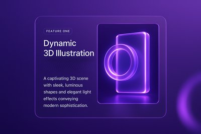 Futuristic Neon Design with Dynamic 3D Elements