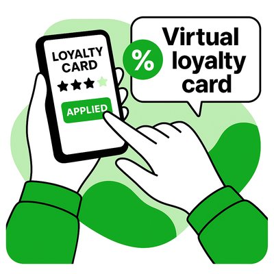 Illustration of a Virtual Loyalty Card Application Process