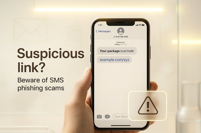 Educational Graphic on SMS Phishing Awareness
