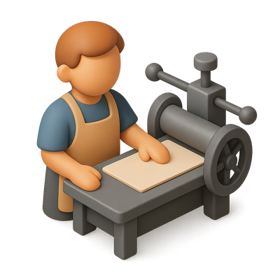 3D Printmaker Icon in Isometric Style