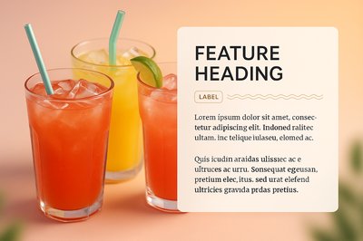 Vibrant Cocktails with Straws in a Stylish Presentation
