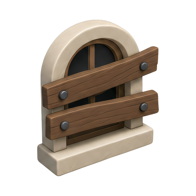 weathered wooden window planks