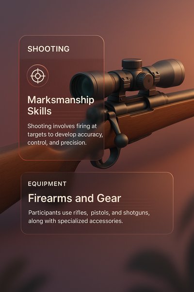 3D Illustrative Web Design for Shooting Skills and Equipment
