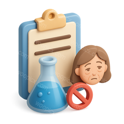 3D Icon Representing Science and Disapproval