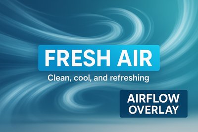 Cooling Concept Graphic with Airflow Theme
