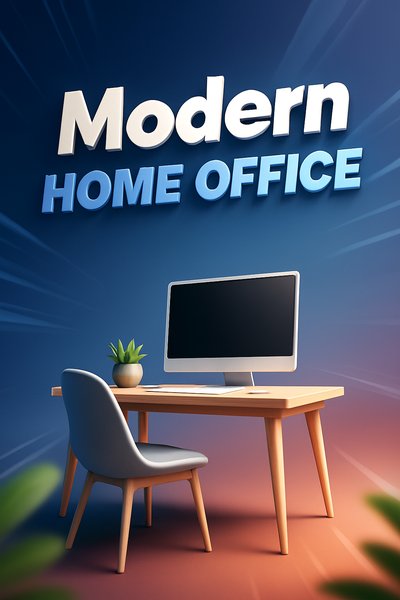 Stylish Modern Home Office with Minimalist Design