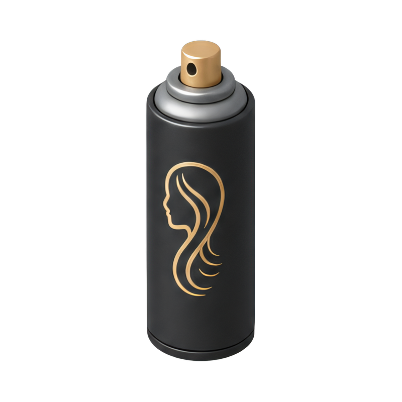 Stylish hairspray can in salon