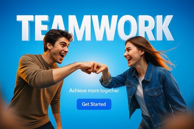 Dynamic Teamwork Promotion Image for Collaboration