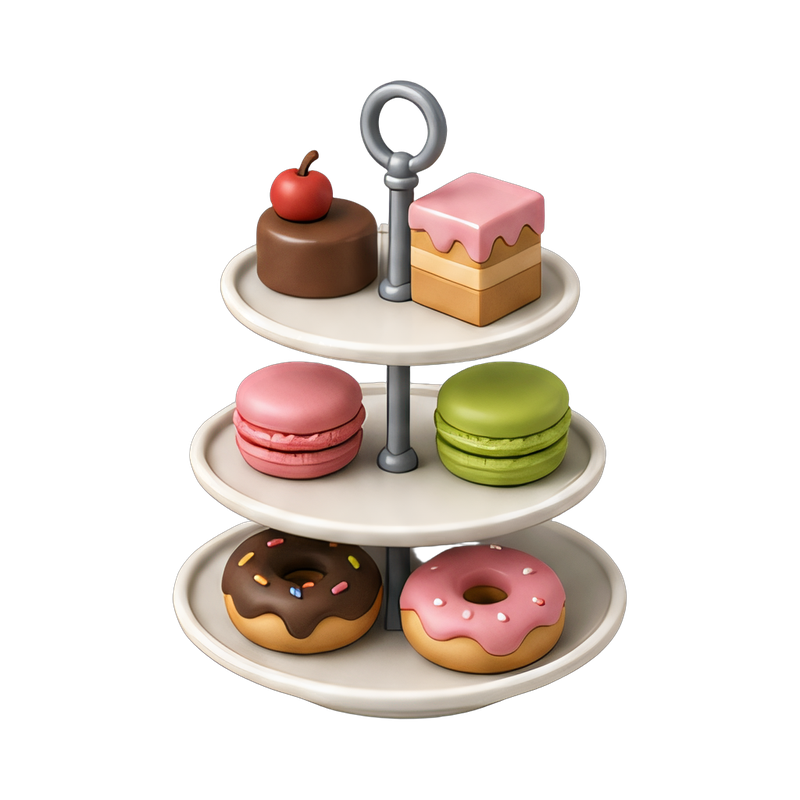 elegant tiered dessert stand