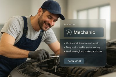 Professional Mechanic Offering Vehicle Maintenance Services
