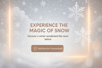 Winter Wonderland Promotional Graphic with Snowflakes