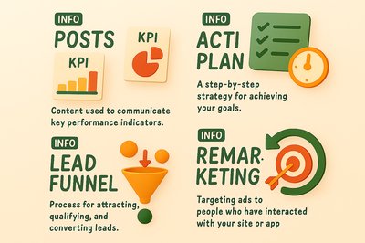 Informative Graphic on Marketing Strategies and KPIs
