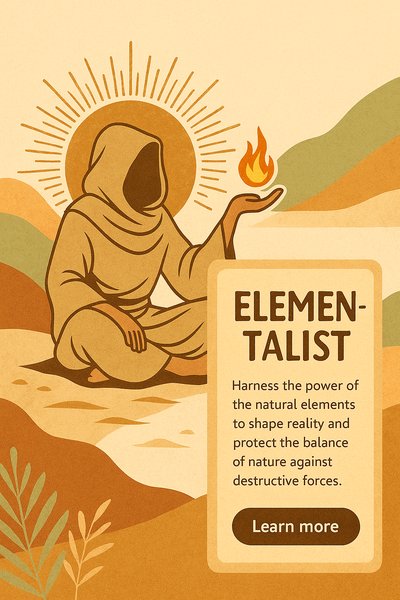 Bohemian Elementalist Design for Landing Page