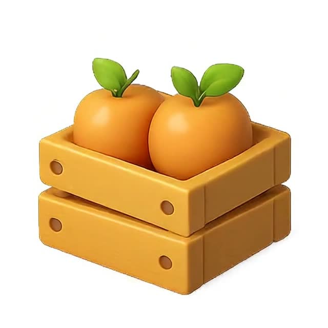 Bright Orange Fruit in Wooden Crates