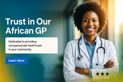 Confident Black Female Doctor in Medical Clinic Setting