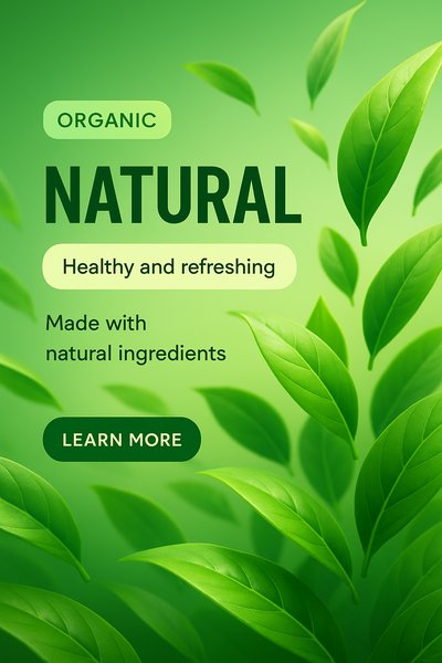 Organic Natural Ingredients Promotion Graphic