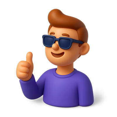 3D Brag Icon with Volumetric Style and Isometric View
