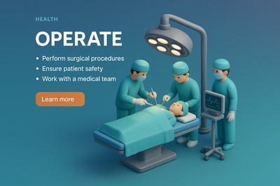 Detailed 3D Scene of a Surgical Operation with Realistic Style
