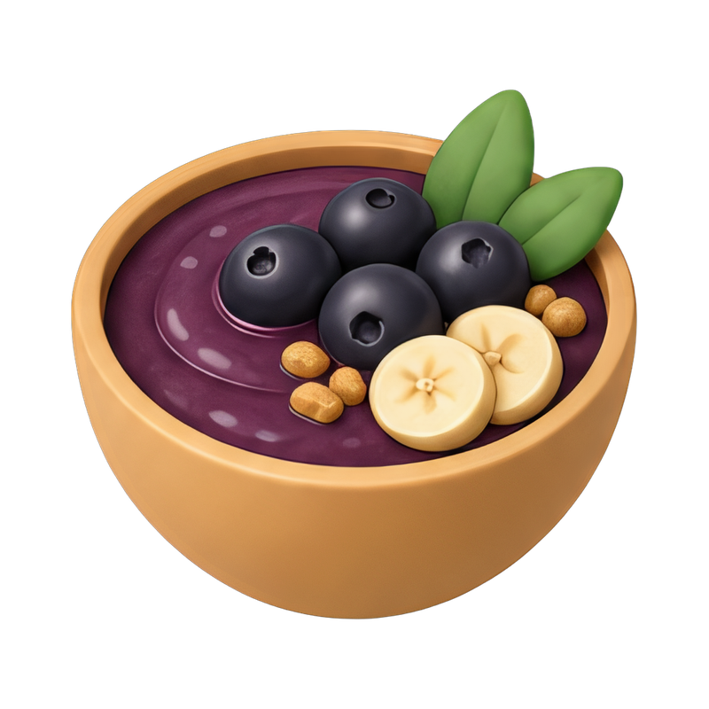 colorful acai bowl with berries