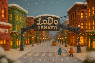Cozy Woolen Winter Scene in LoDo, Denver
