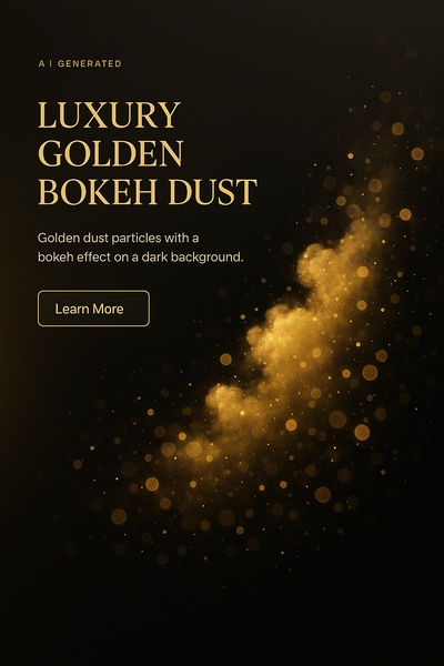Luxury Golden Bokeh Dust on Dark Background