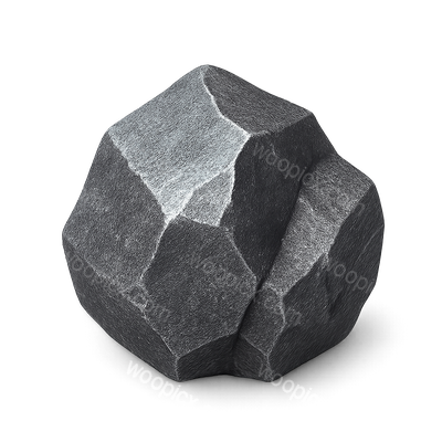 Stylized 3D Zinc Ore Icon with Isometric View