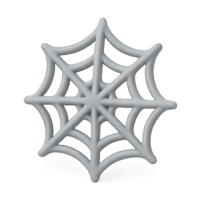 Minimalist White Spider Web Design Element