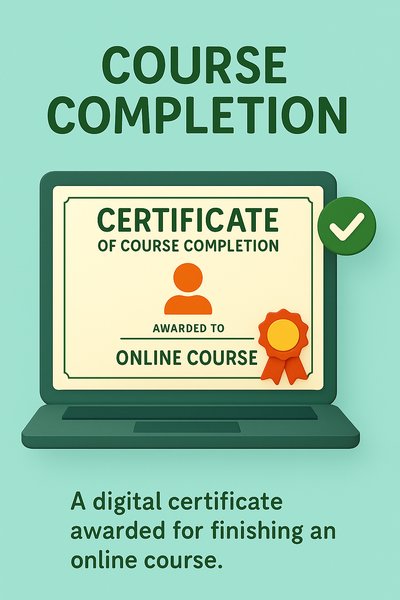 Digital Certificate of Course Completion Graphic