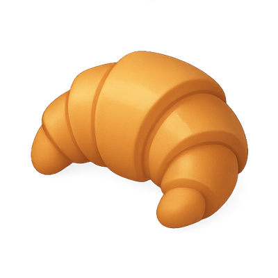 Digital Illustration of a Croissant