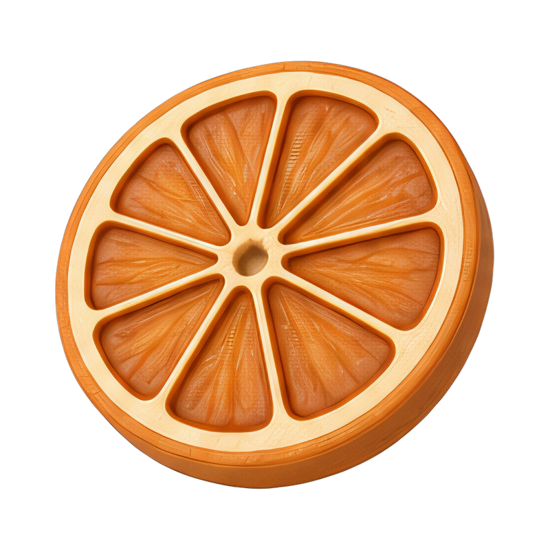 Dried orange wheel close-up