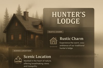 Stylish Hunter's Lodge with Modern Design Elements