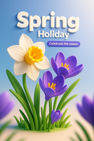 Charming Spring Holiday Floral Cards Design