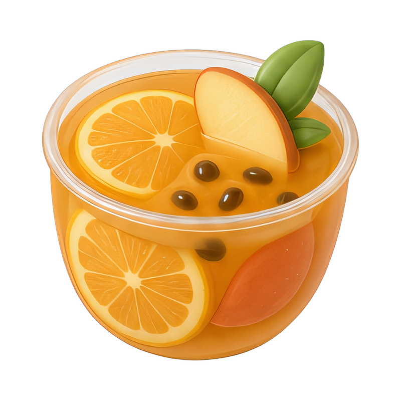 refreshing fruit tea with slices