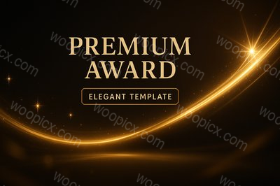 Elegant Premium Award Template with Gold Accents