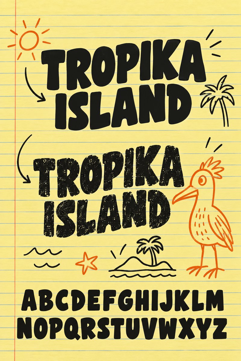Chunky display font specimen