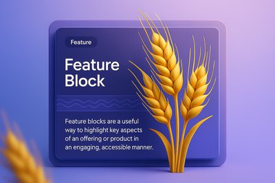 Elegant Wheat Ears Feature Block Design