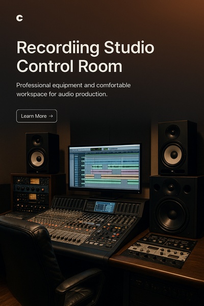Modern Recording Studio Control Room Design