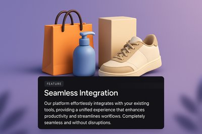 Modern 3D Product Display with Seamless Integration Feature