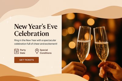 Champagne Toast for New Year's Eve Celebration