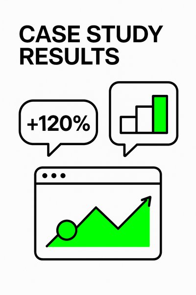 Infographic Highlighting Case Study Results with Graphical Elements