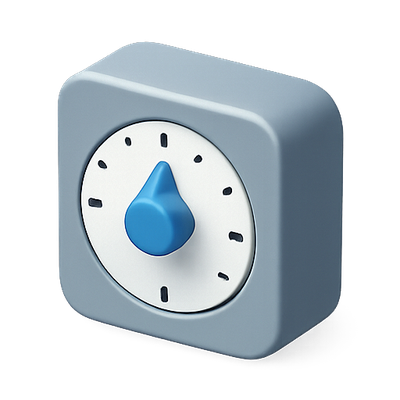 Stylized Timer Icon with Minimalist Design