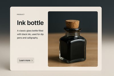 Stylish Ink Bottle Icon for Creative Design