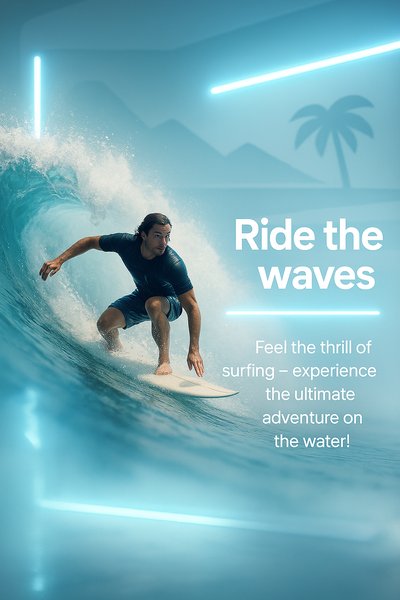 Dynamic Surfing Adventure Promotional Image