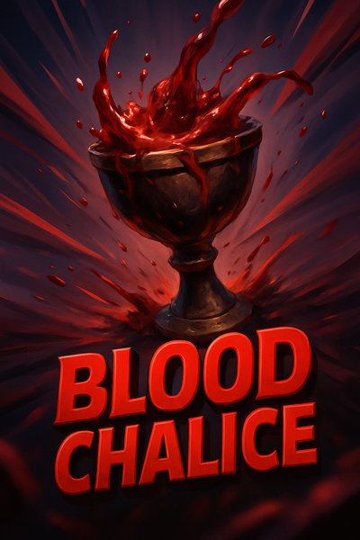 Dynamic Blood Chalice Illustration with Vibrant Colors