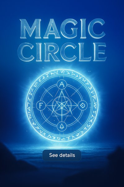Dynamic Magical Circle Scene with Engaging Elements