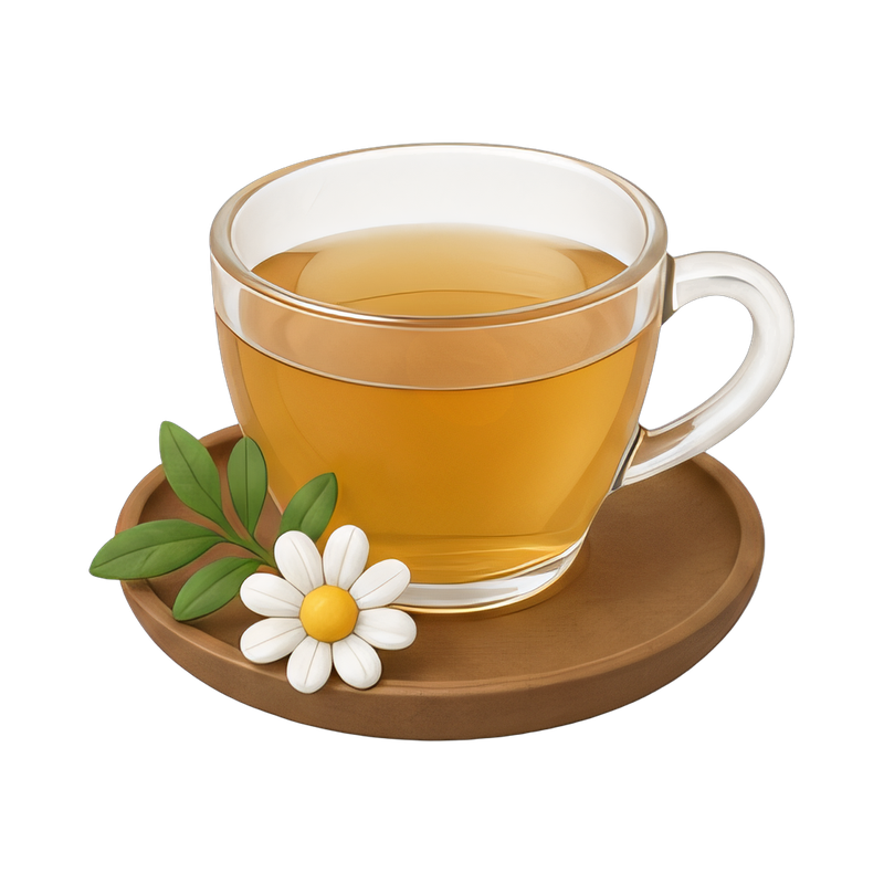 herbal tea cup on table