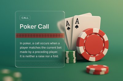 3D Poker Call Illustration with Modern Design Elements