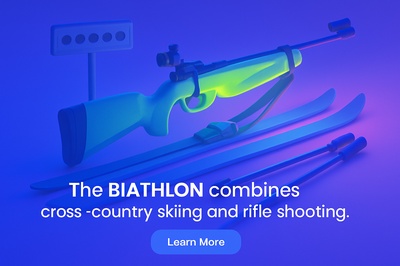 Stunning Biathlon Scene with Fluorescent Glow