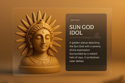 3D Representation of a Sun God Idol with Elegant Design